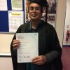 Mr G Hussain, who Graduated in October 2018 attaining a BTEC HND Level 5 diploma